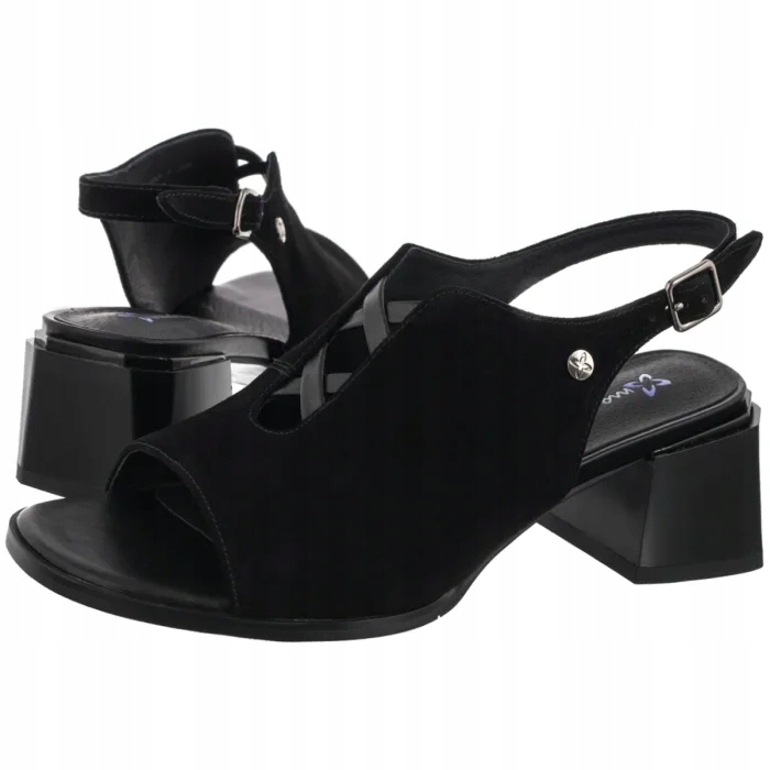 Dámské kožené sandály Maciejka černé K7521-01/00-1 Black
