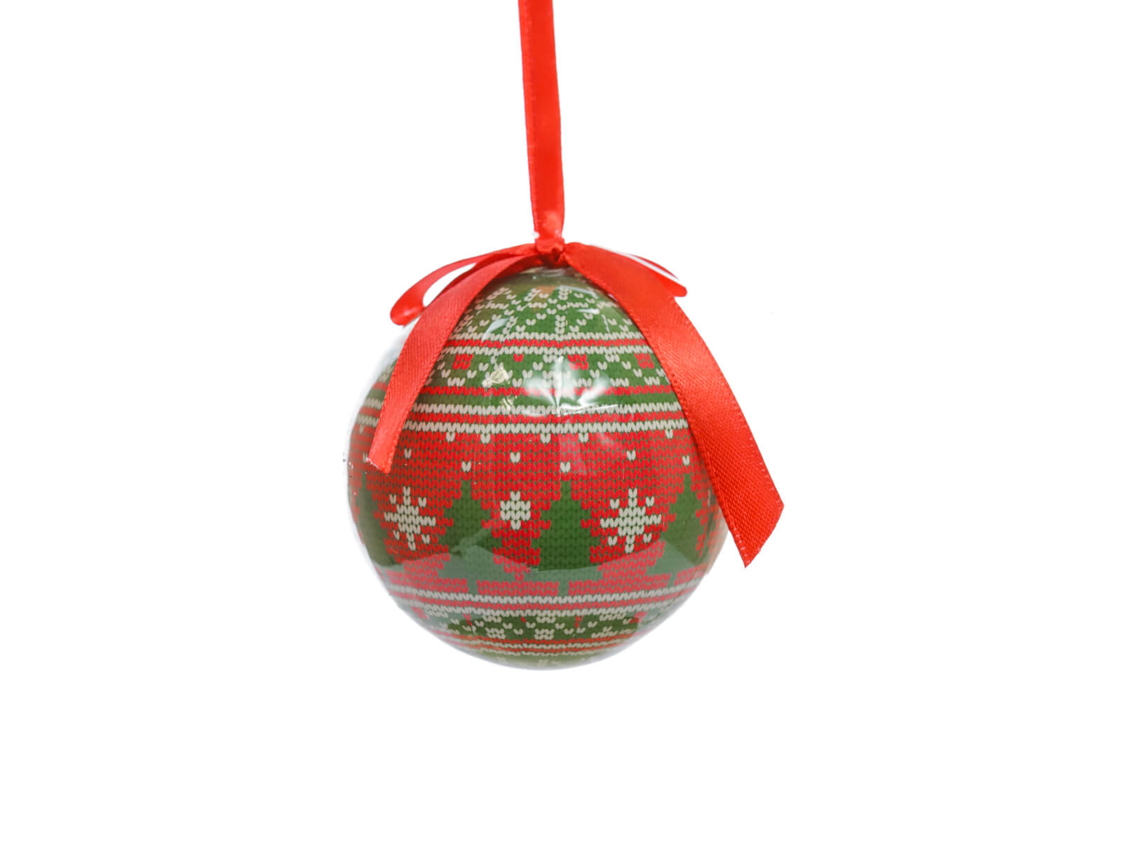 

Bombka choinkowa ze świątecznym wzorem 7,5cm 1szt