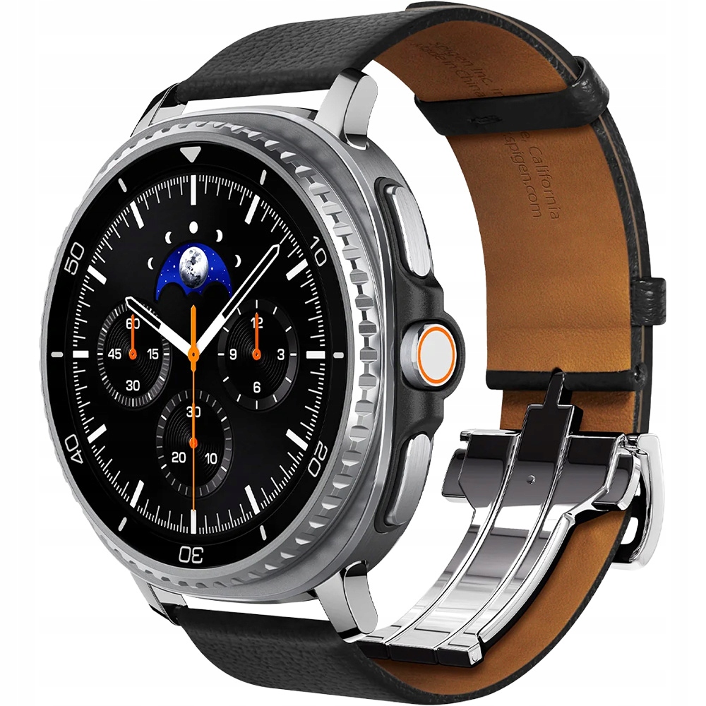 Pasek ze skóry koziej do Galaxy Watch 8 8 Classic, Spigen Enzo,