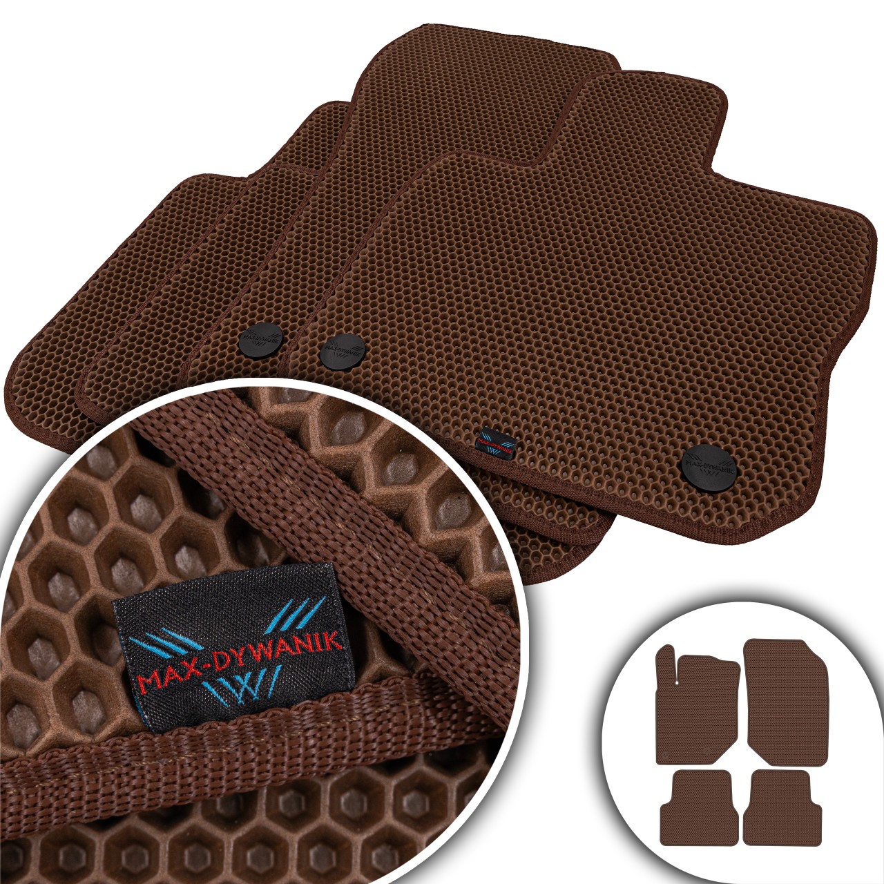 Peugeot 208 II (spalínová) 2019 Koberce Eva Eternity Bronzové Honey