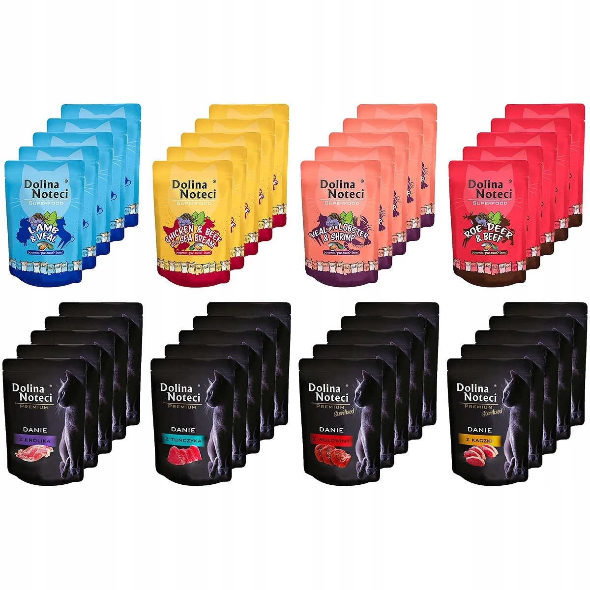 Levně Dolina Noteci Premium 85g Superfood Mokré Krmivo Pro Kočky MIX Chutí