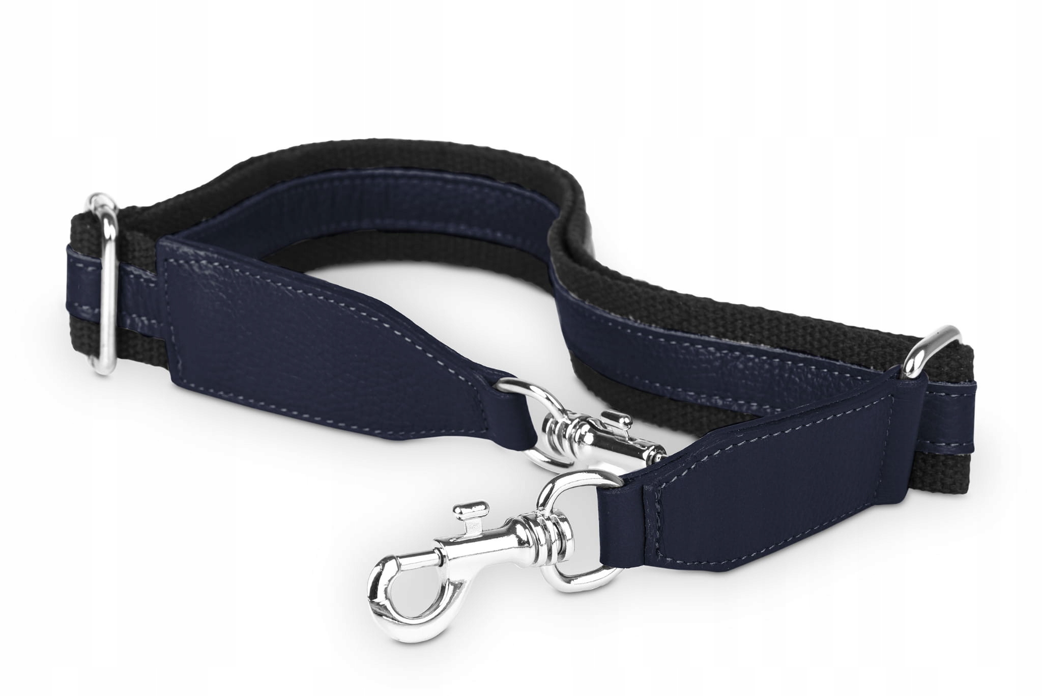 Torebka Skórzana Vera Pelle Misio Granatowa Głębokość produktu 16 cm