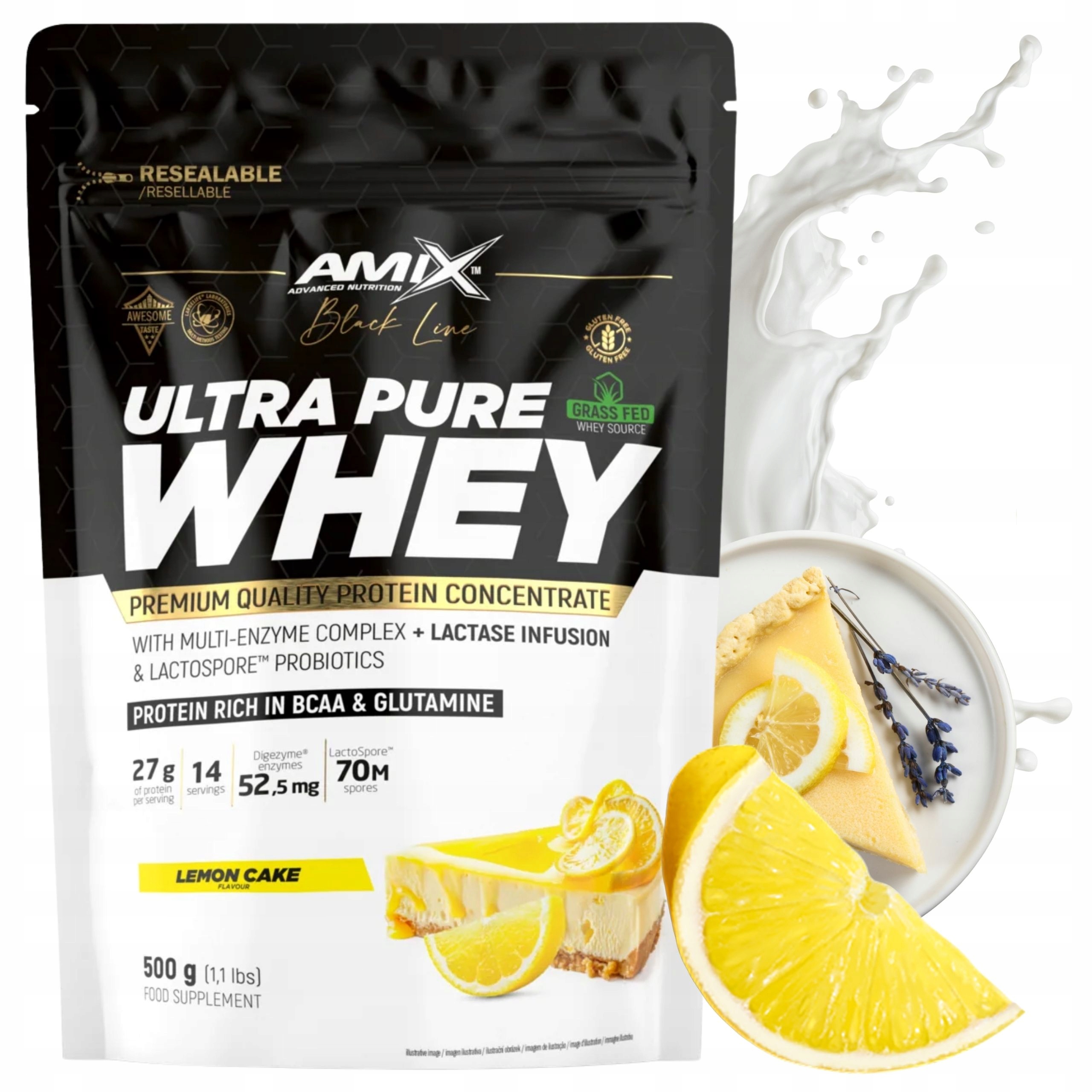 Wpc protein Amix Ultra Pure Whey Příchuť Citronový koláč Protein 500 g