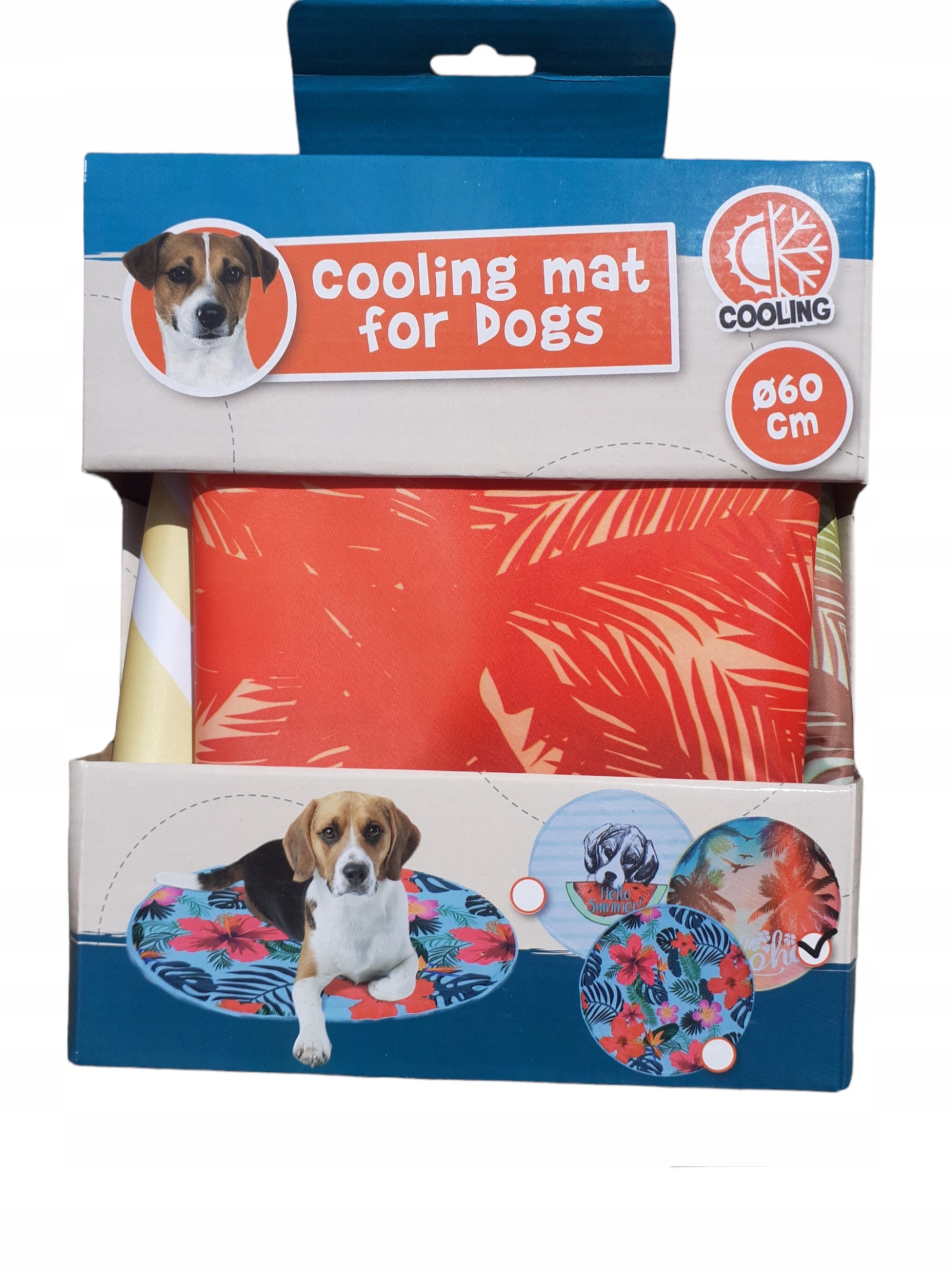 Levně Chladící Podložka Pro Zvířata Psa Kočku Pupila 60 cm Kulatá Palmy