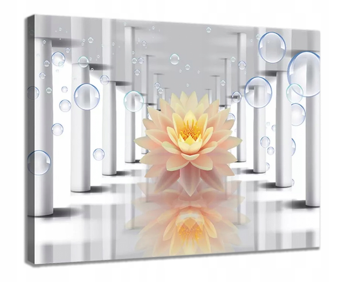 Obraz Na Plátně Canvas 80x60 Květ Lotosové Sloupy
