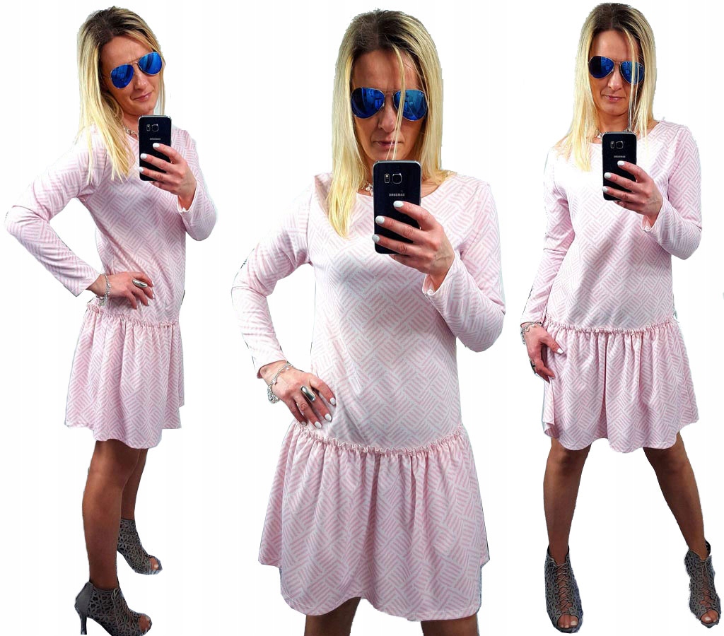 

Sukienka Boho Etno Folk Rozkloszowana Trapezowa B5