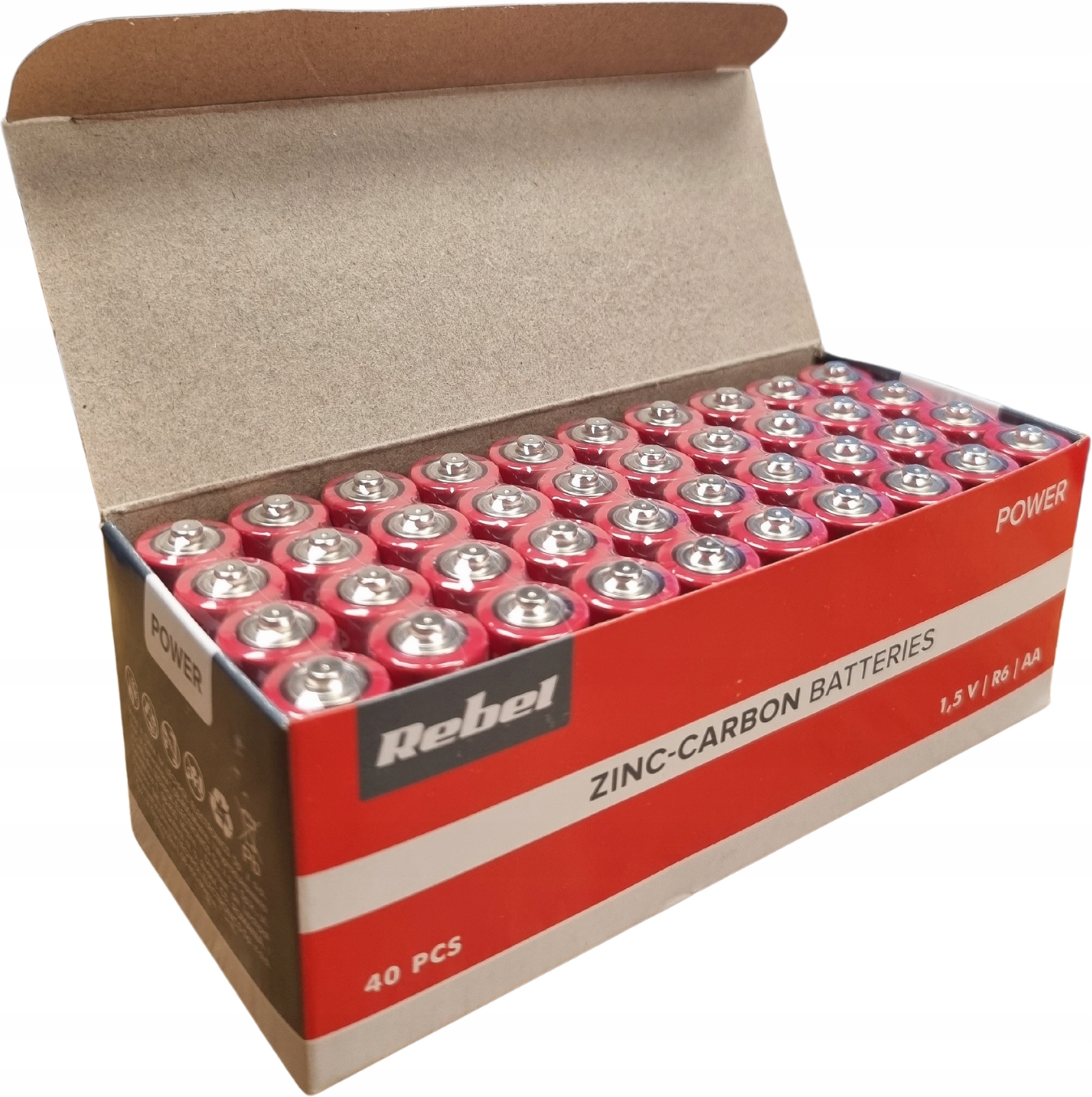 

40szt Bateria Aa Baterie Paluszki LR6 R6 1,5V Moc