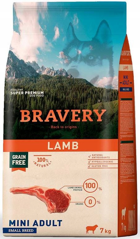 Bravery Adult Mini Lamb Karma sucha dla psów małych ras z jagnięciną 7kg
