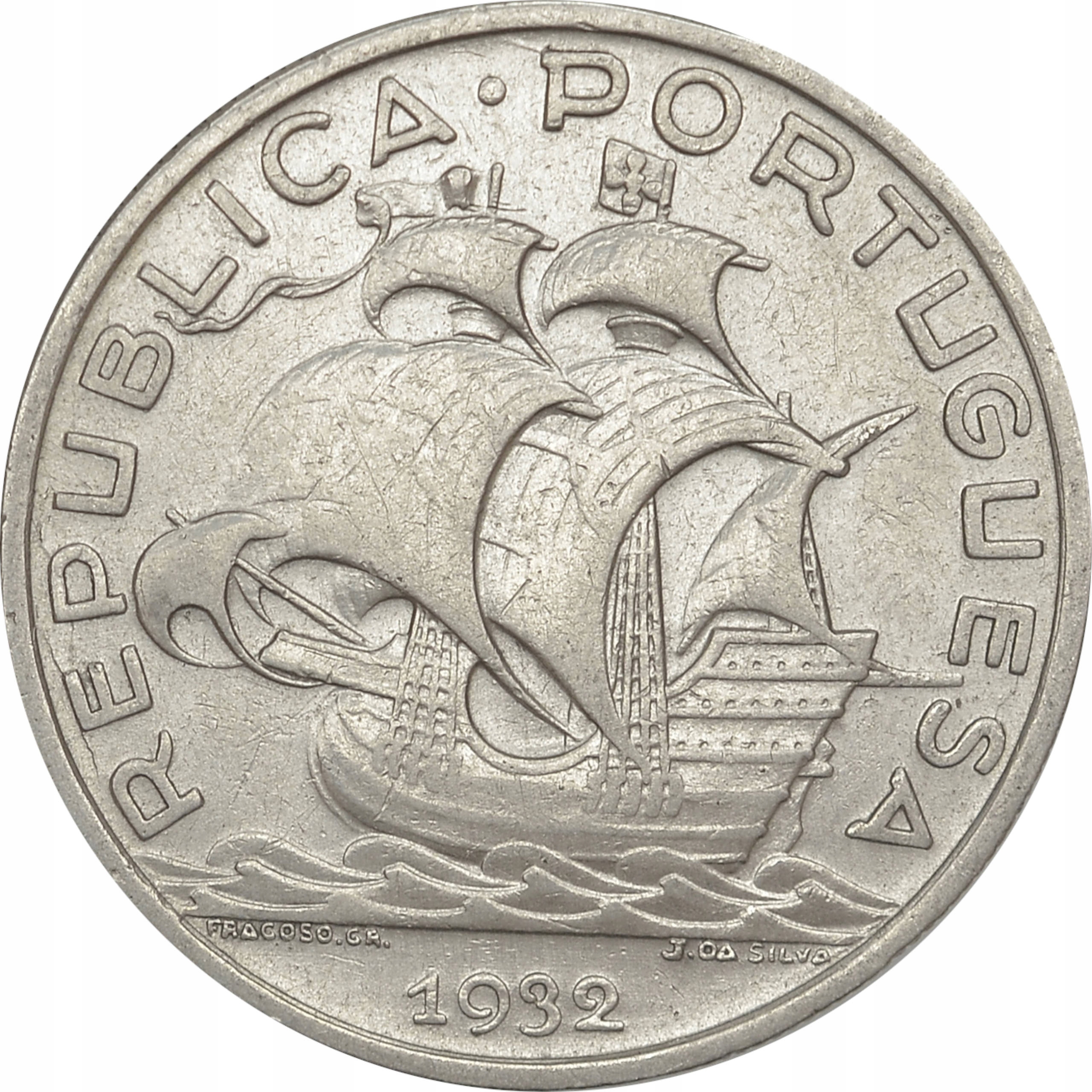 10.iu.PORTUGALIA, 10 ESCUDOS 1932
