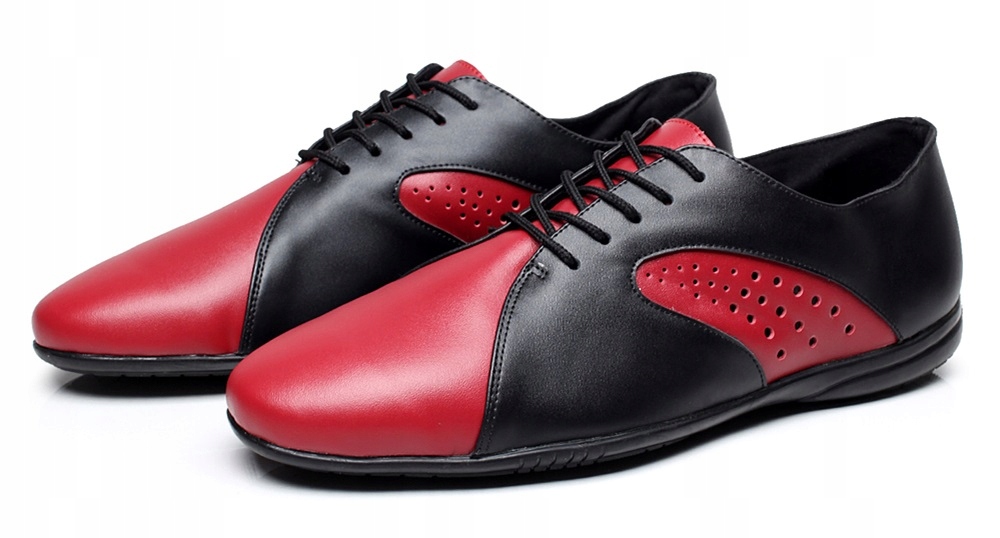 Męskie Buty Do Tańca Taneczne Skórzane Latino