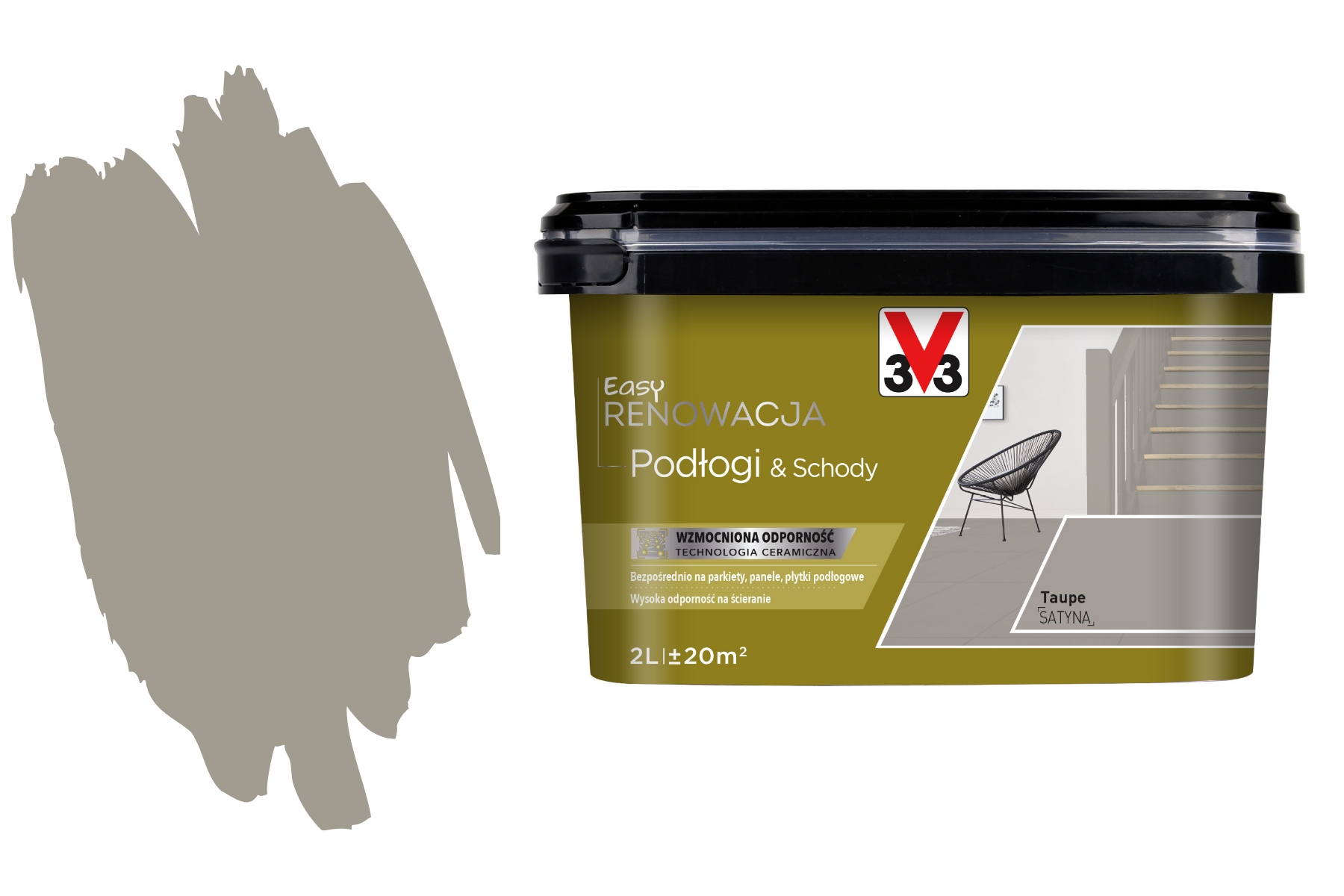 3V3 Easy Renovace Pvc Kafli Dlaždice Schody Garáž Boazeria Tape Satén 2000ML