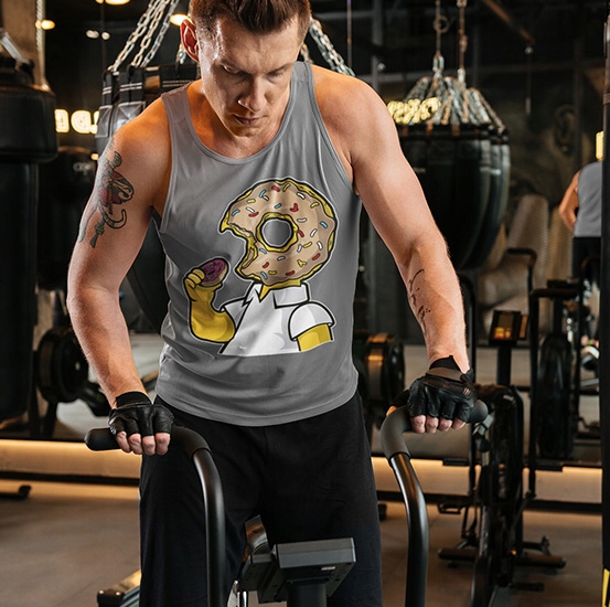 TANK TOP ANIMOWANE I LIKE DONUT Rozmiar L