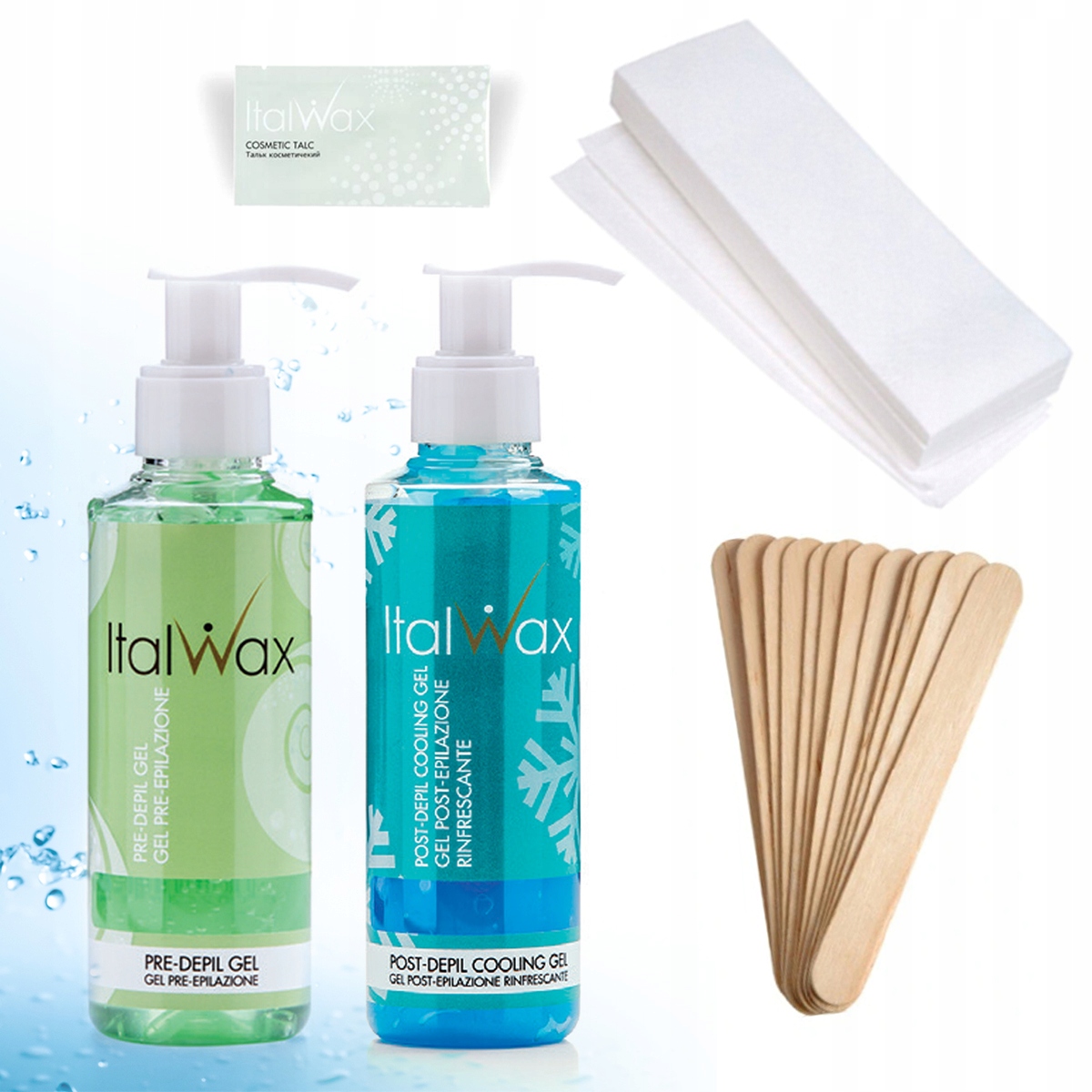 

Zestaw ItalWax 2x100 ml Żel Talk Paski Szpatułki