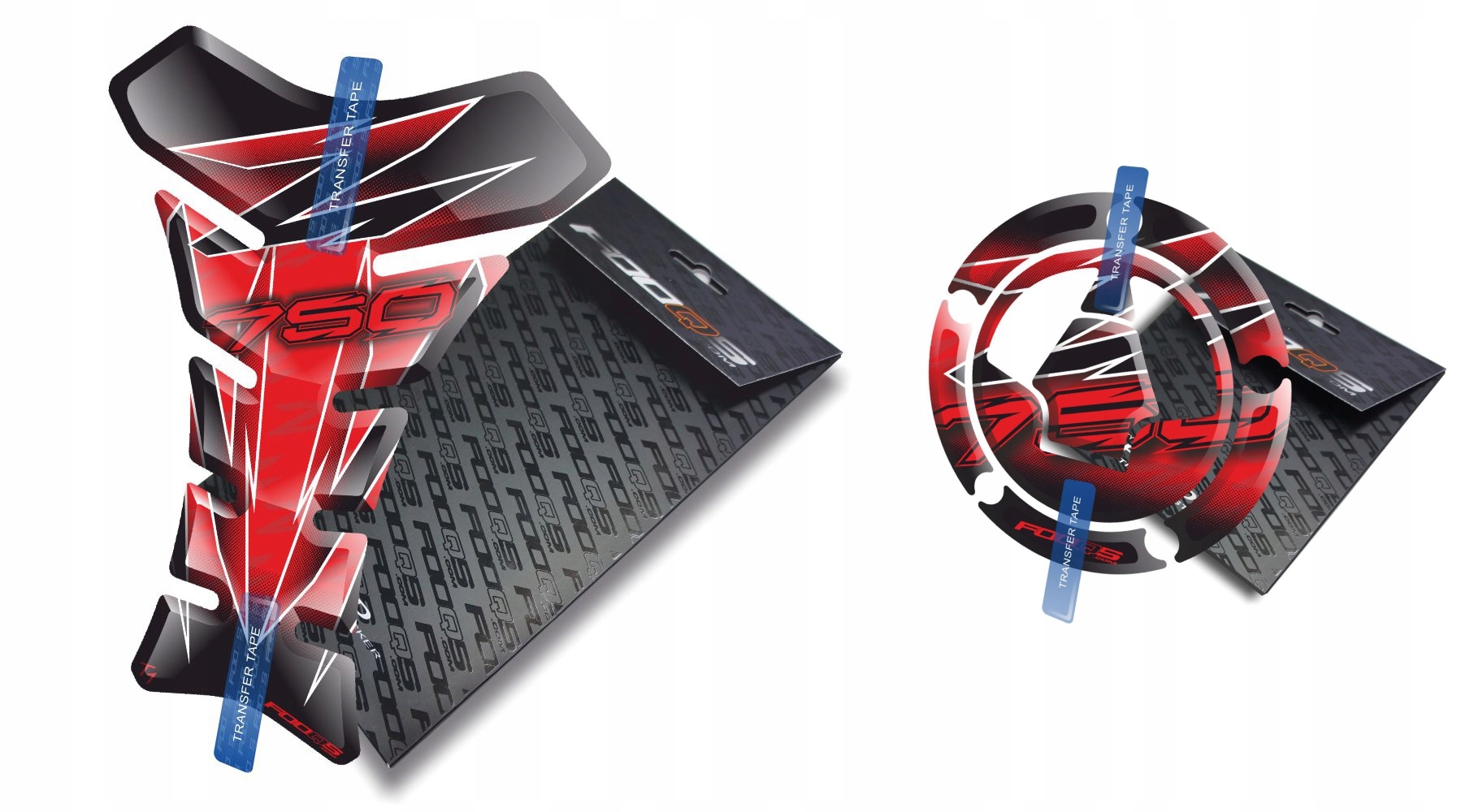 Tank-pad Cap-pad od společnosti Fooqs pro Kawasaki Z-750 Czderwony