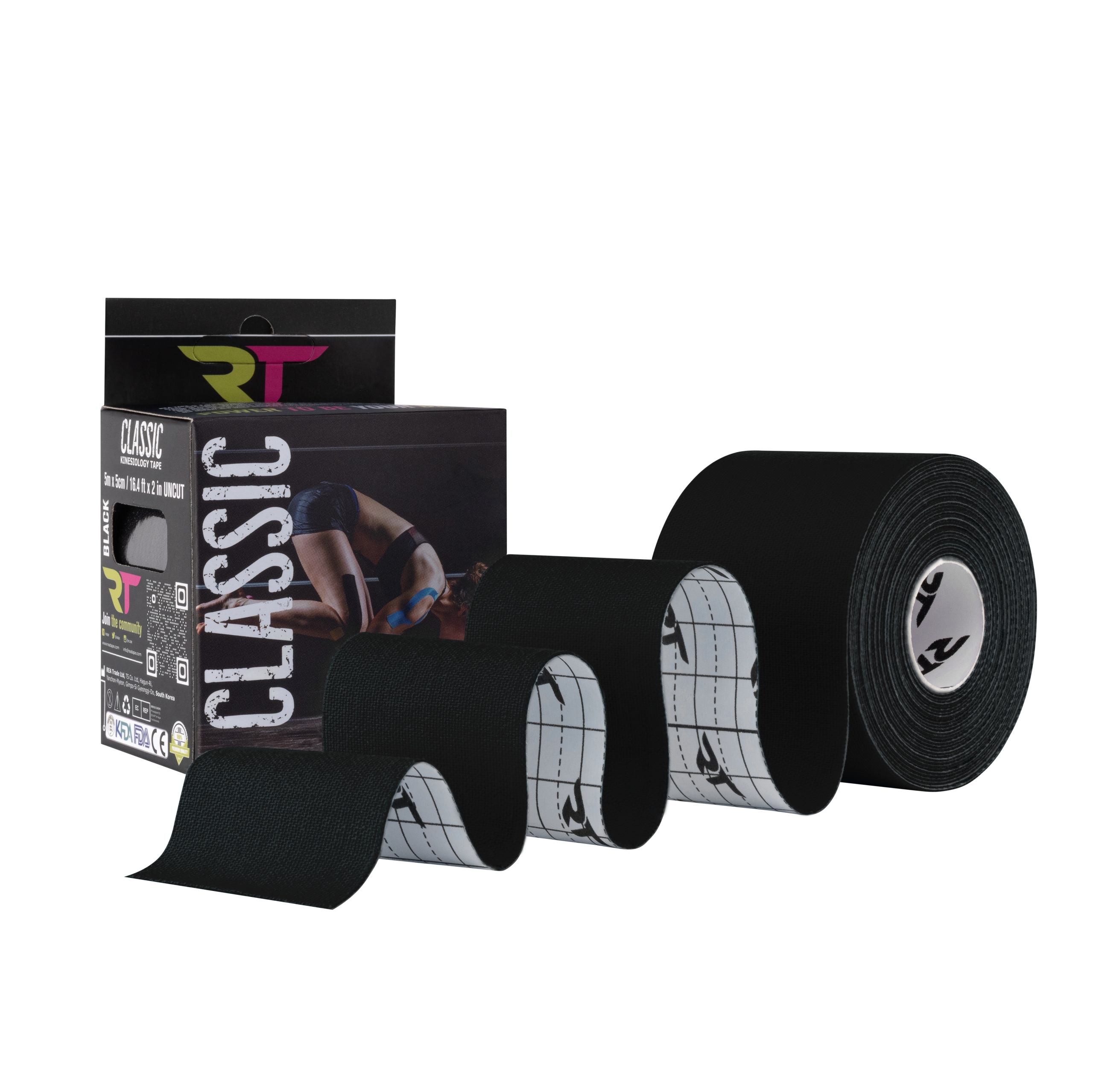 

Rea Tape Kinesiology Tejp sportowy pLAstR czarny