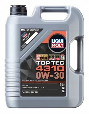 Olej Liqui Moly 0V30 5 L Top Tec 4310 C2 9.55535-DS1 9.55535-GS1 B71