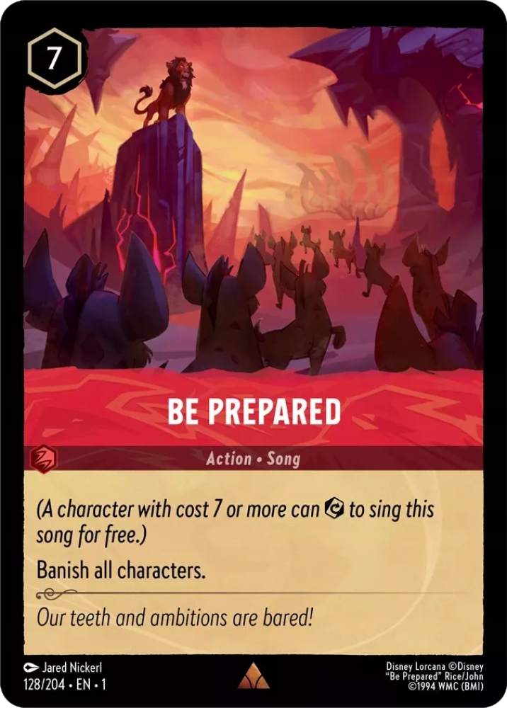 Disney Lorcana Be Prepared 1TFC #128 Foil