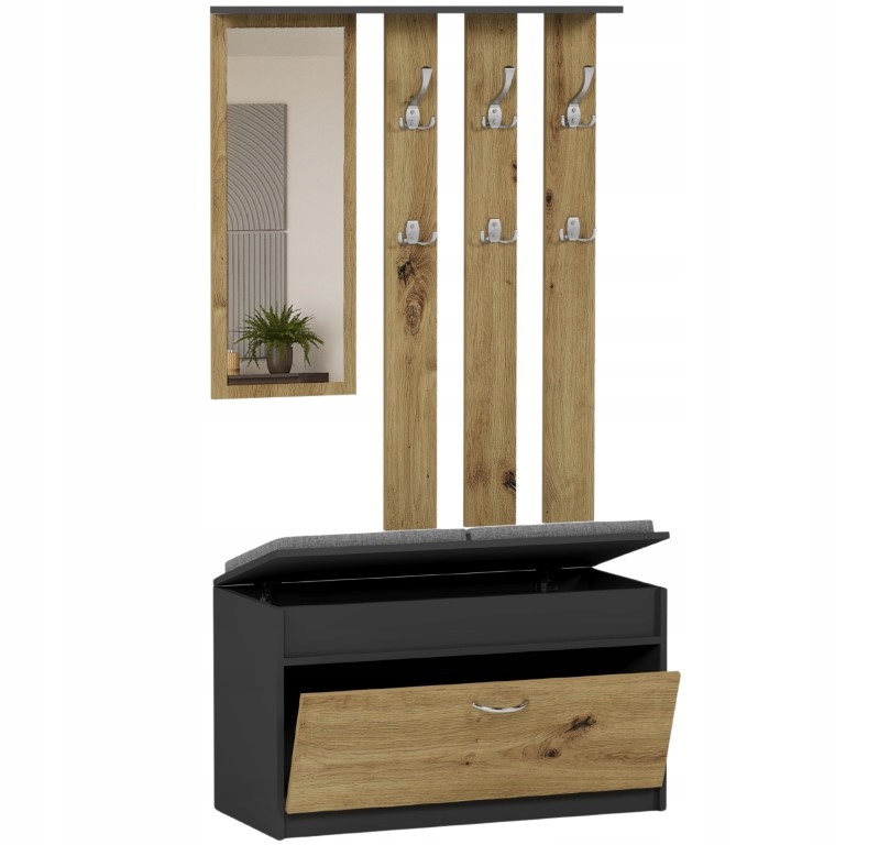Garderoba wieszak szafka na buty lustro antracyt mix artisan V-3 Producent