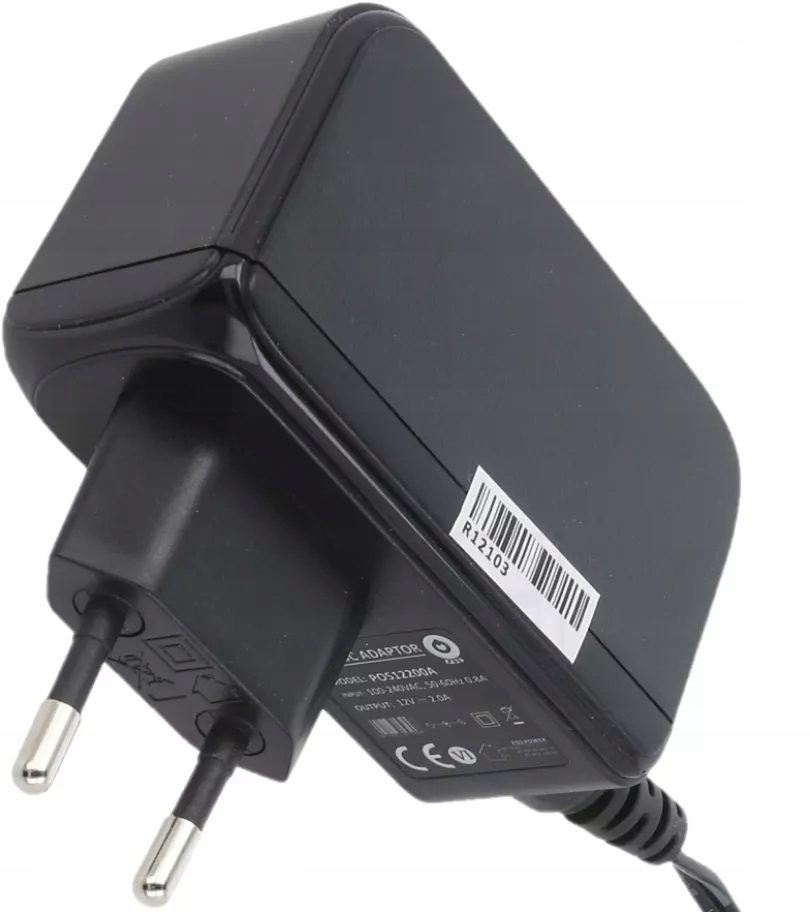 Zasilacz Wtyczkowy POS12200A-25 12V 24W 2A 2,5x5,5 Do Urządzeń Taśm Led Rgb