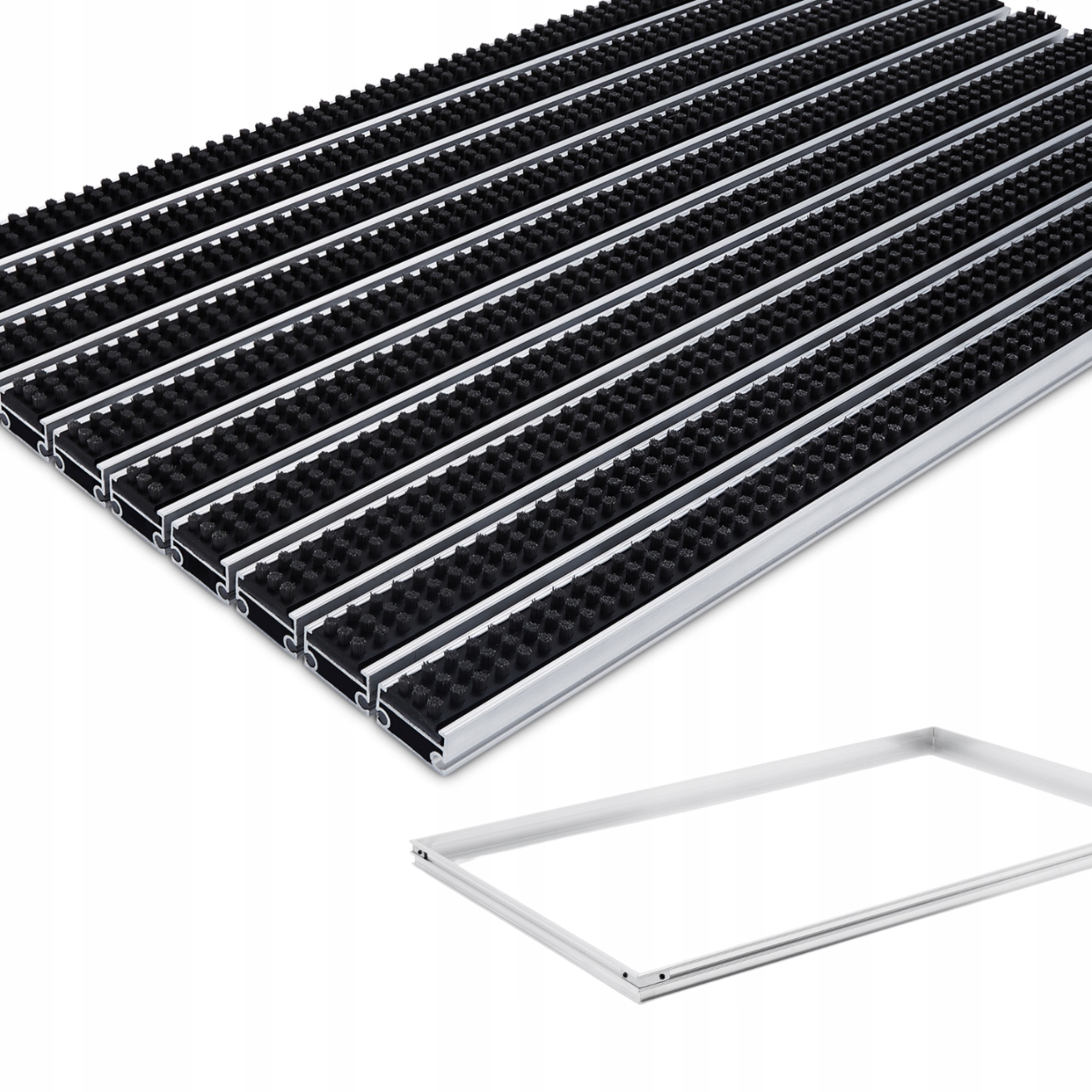 Polentex Aluminiová Rohožka Vstupná Kefová Rámček 150x100 22 mm
