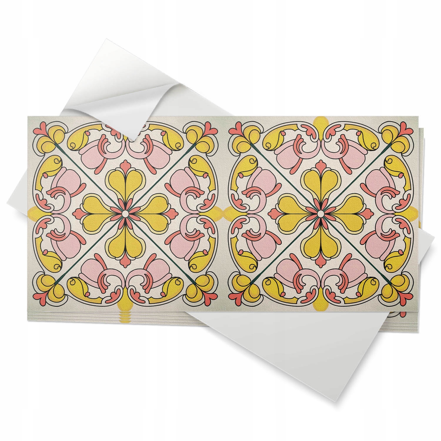 Dekorativní vinylové dlaždice 6 ks 60x30 cm Květinový vzor s ornamenty