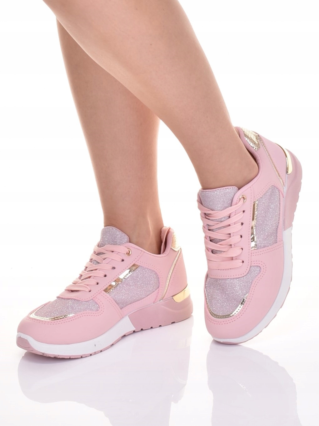 PRZEWIEWNE BUTY SPORTOWE DAMSKIE BARDZO LEKKIE SNEAKERSY Rozmiar 36