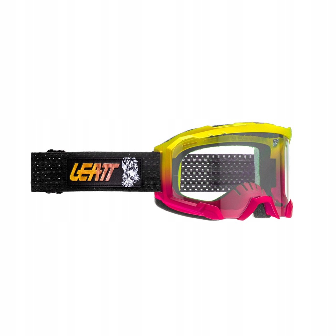 LEATT GOGLE ROWEROWE VELOCITY 4.0 MTB IRIZ 80'S SKULL BLUE UC 26% - ŻÓŁTY/R