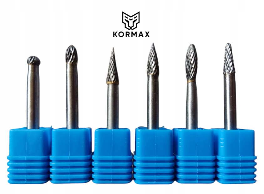 Rychlootáčkový frézovací rotační pilník 6 mm na kov s karbidem Set 6 Ks.