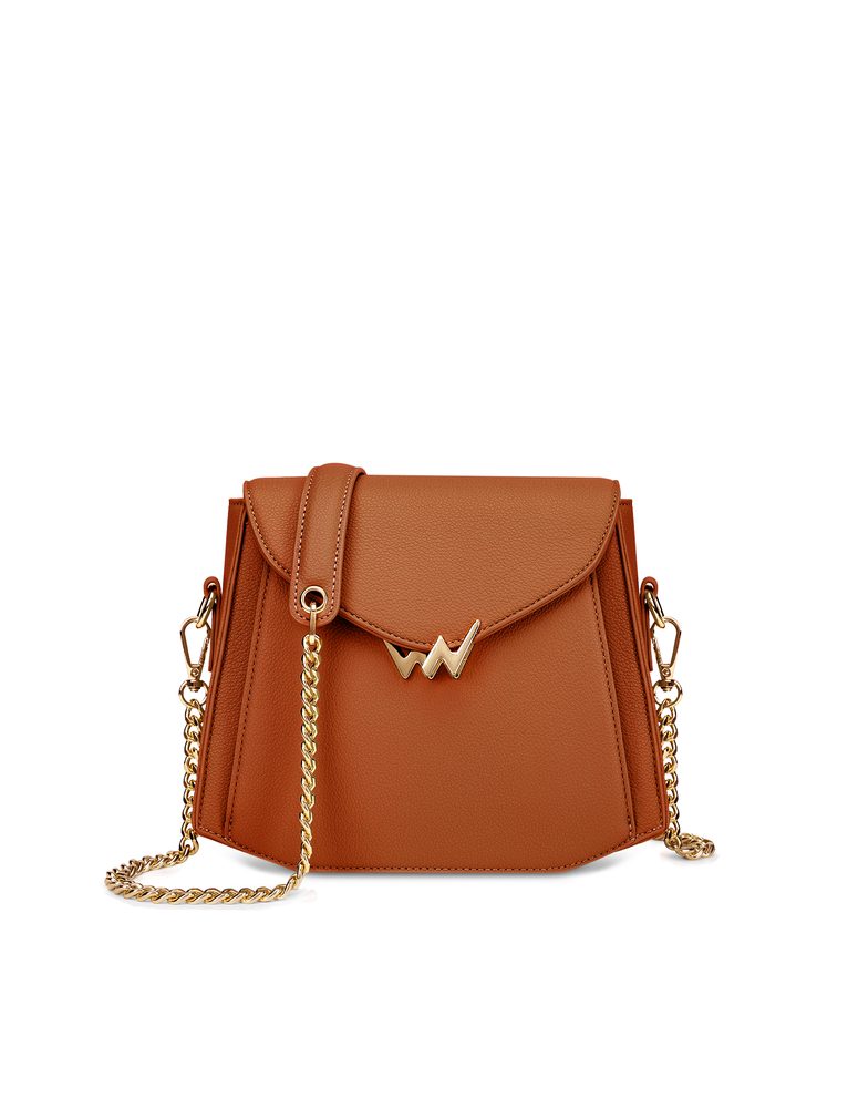 Dámská crossbody kabelka Vuch Bryna Mini hnědá koženka 23 cm