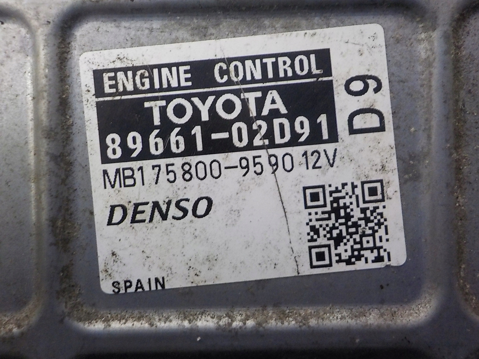 TOYOTA AURIS e computer Centralina 89661-02D91 MB175800-9590