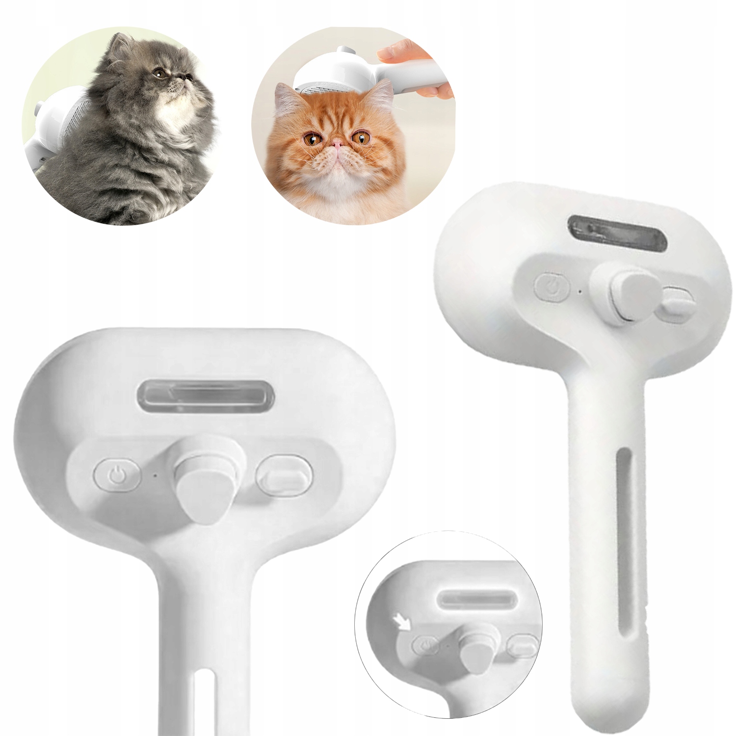 Parní Kartáč Na Česání Zvířat Samočistící Pro Kočky, Šetrná Péče A Masáž