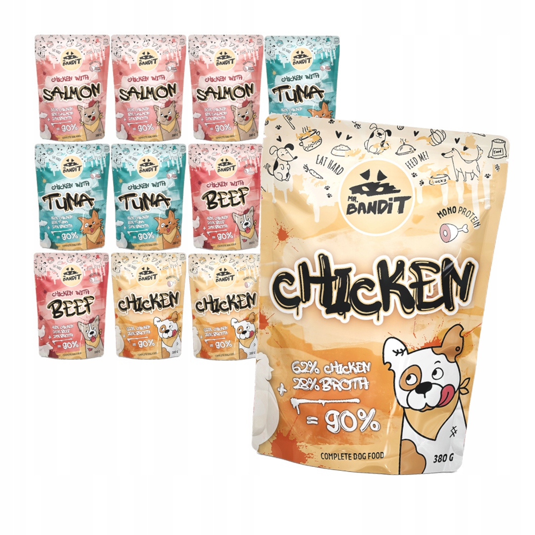 Mr. Bandit 12x380g Kompletní Vlhké Krmivo pro psy Mix Chutí