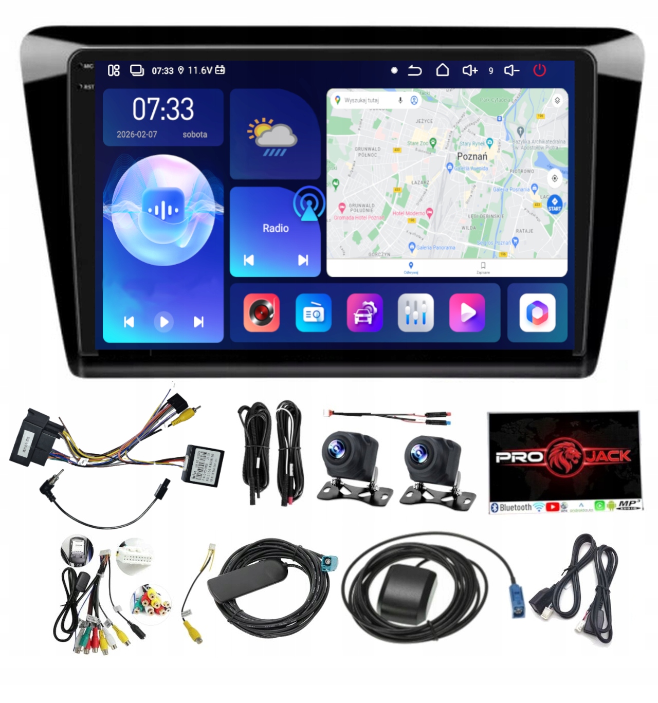 Rádio Navigace Škoda Seat Toledo IV 2012-18 Wifi Carplay Usb 6/128GB Sim