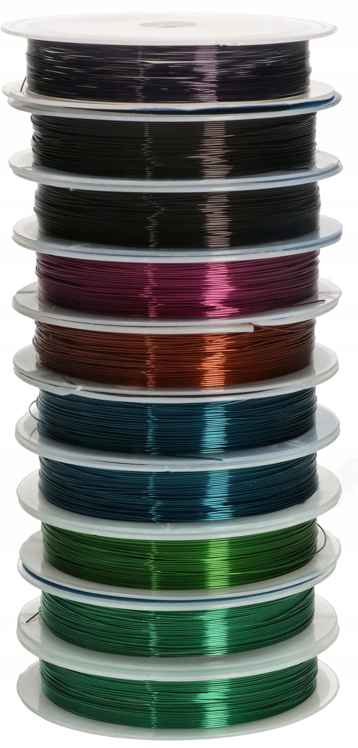 Měděný Drát 0,3MM 10M Cívka MIX Barev 10 Ks