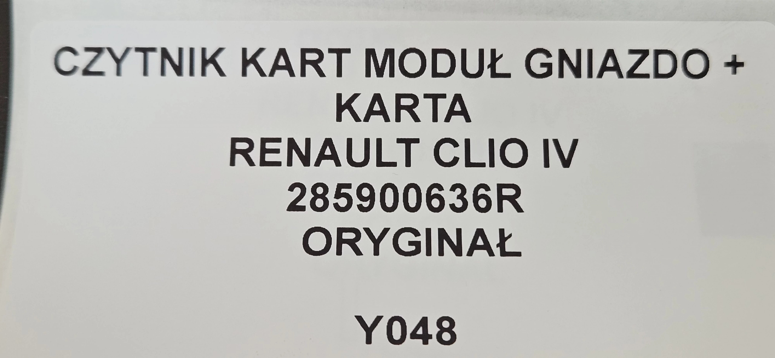 card reader module adapter + KARTA RENAULT CLIO IV