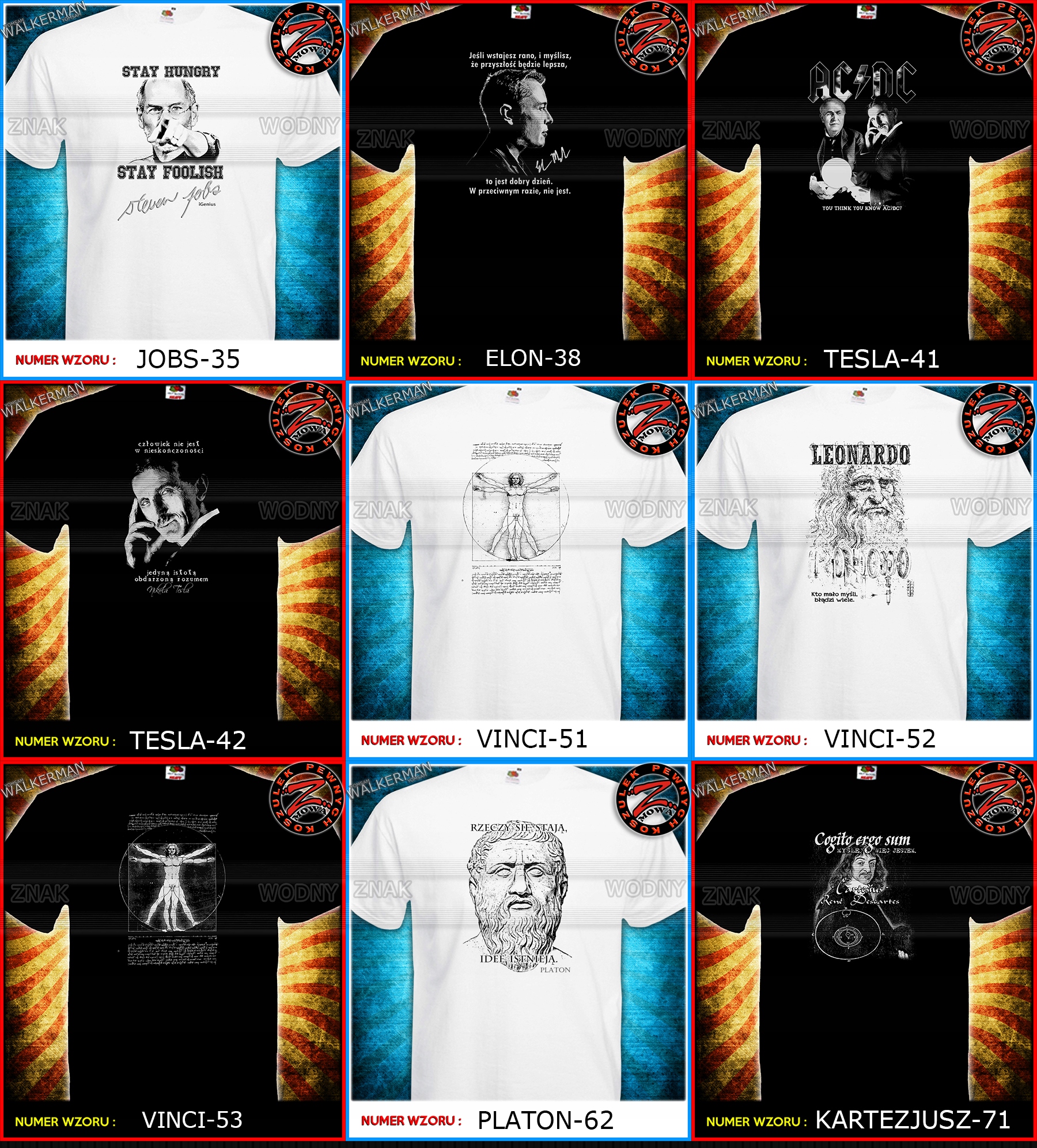 koszulka PODUSZKA z nadrukiem geniusze einstein !! Rozmiar 40