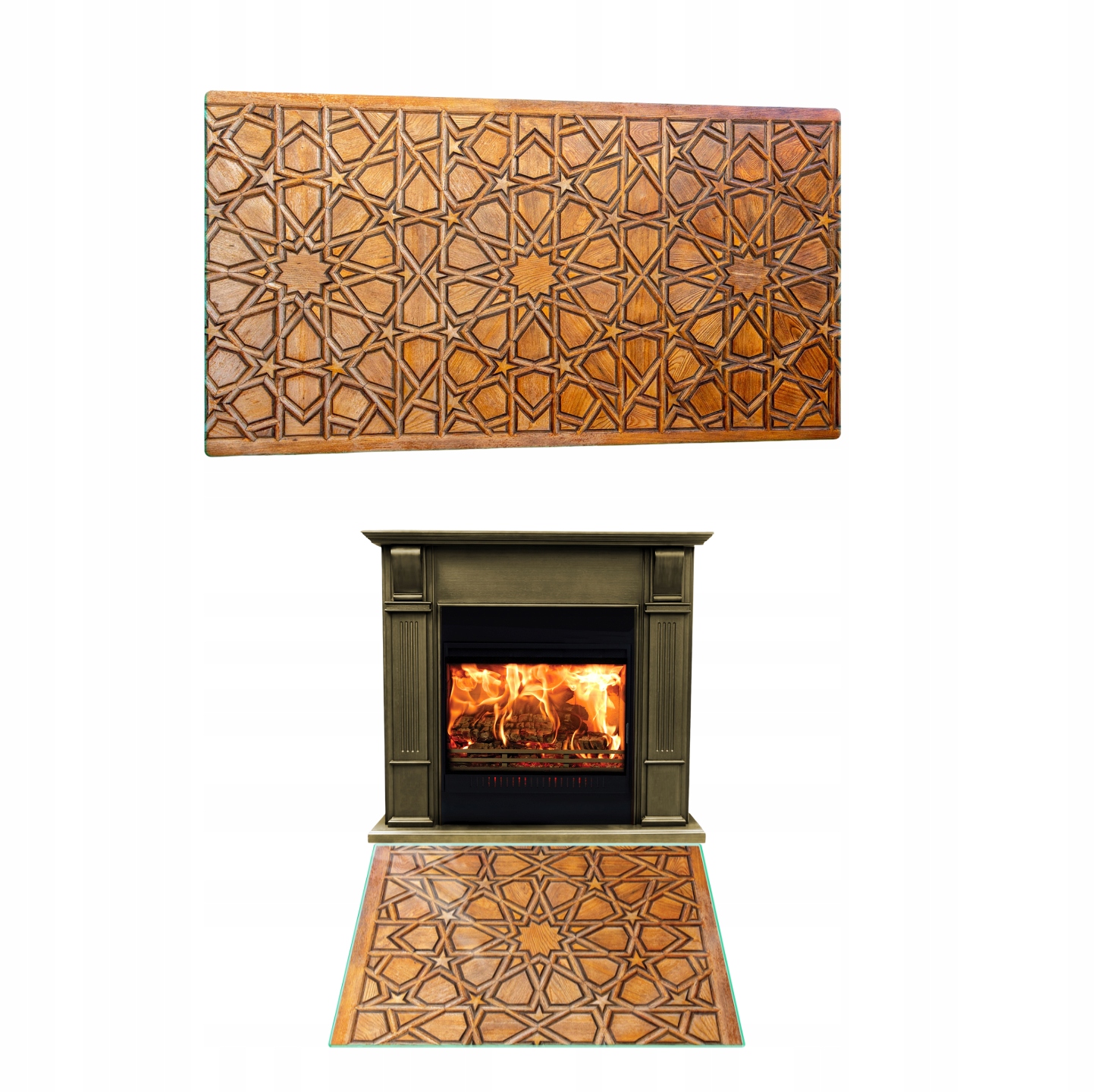 Sklo Pod Krb Tvrzené Sklo Podložka Rozměr 70x52cm Grafika Mozaika