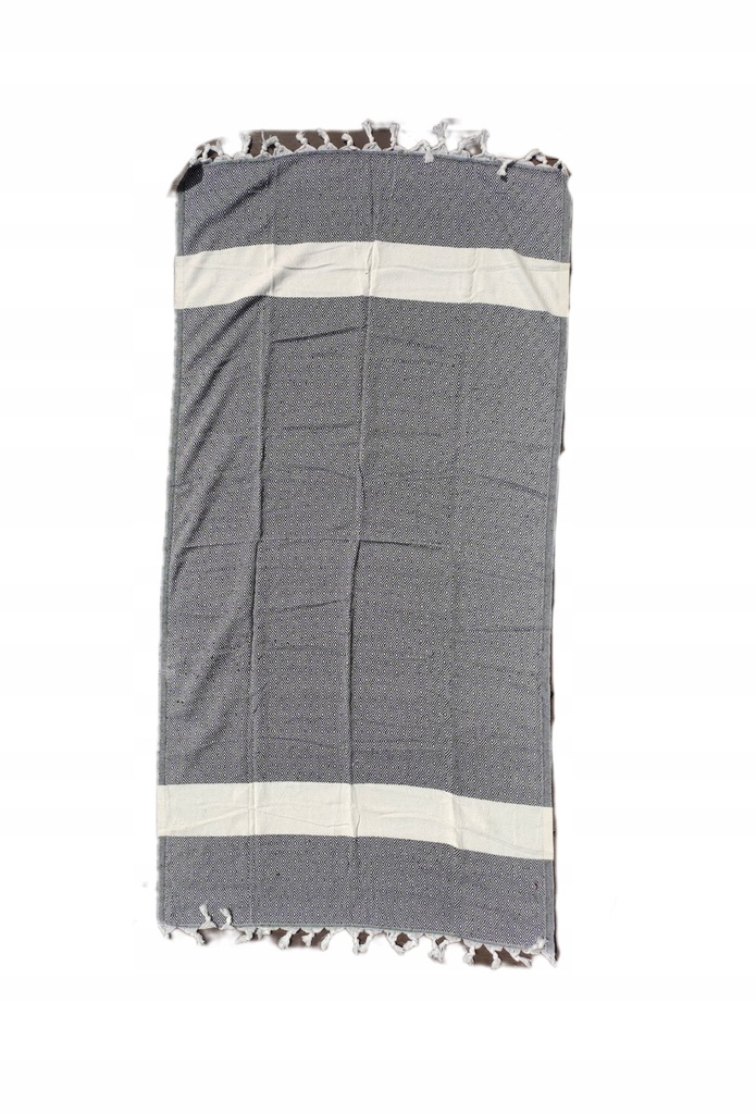 Turecki PESHTEMAL ELMAS Ręcznik Sauna Hamam 175x90 CZARNY na PREZENT! Długość 175 cm