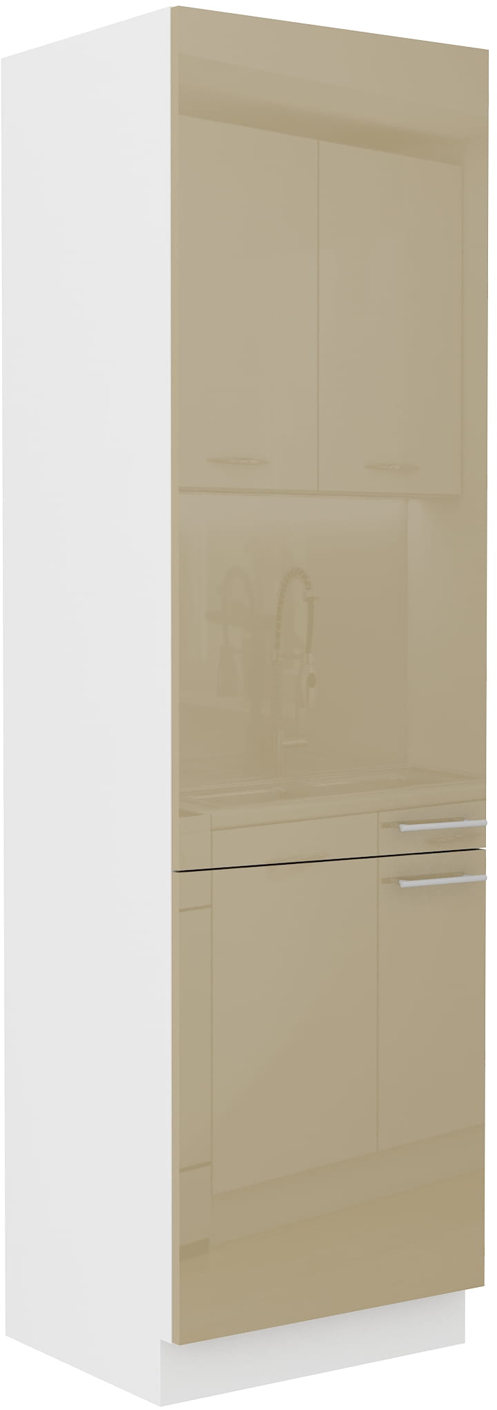 Kuchyňská Skříňka 60X210 Komín Lara Bílá Cappucino