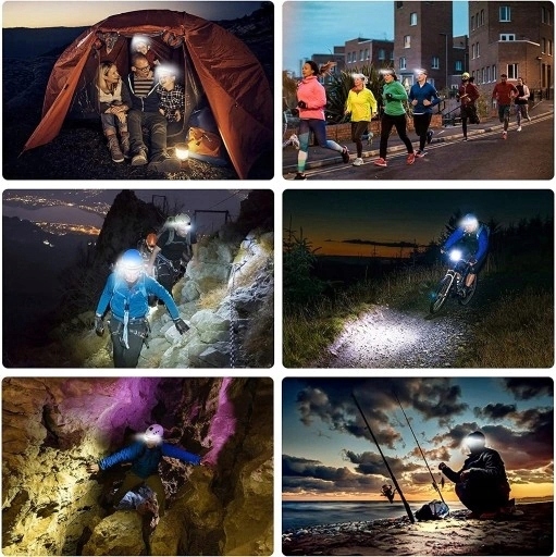 LATARKA CZOŁOWA LED COB CZOŁÓWKA CZUJNIK RUCHU Marka inna