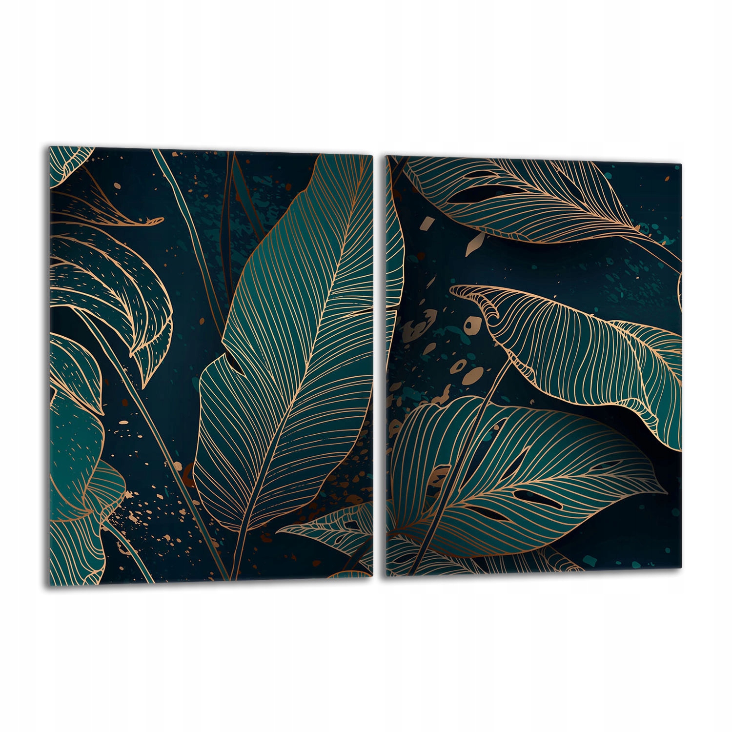 Skleněná ochranná deska na sporák 2x40x52 Listy do kuchyně