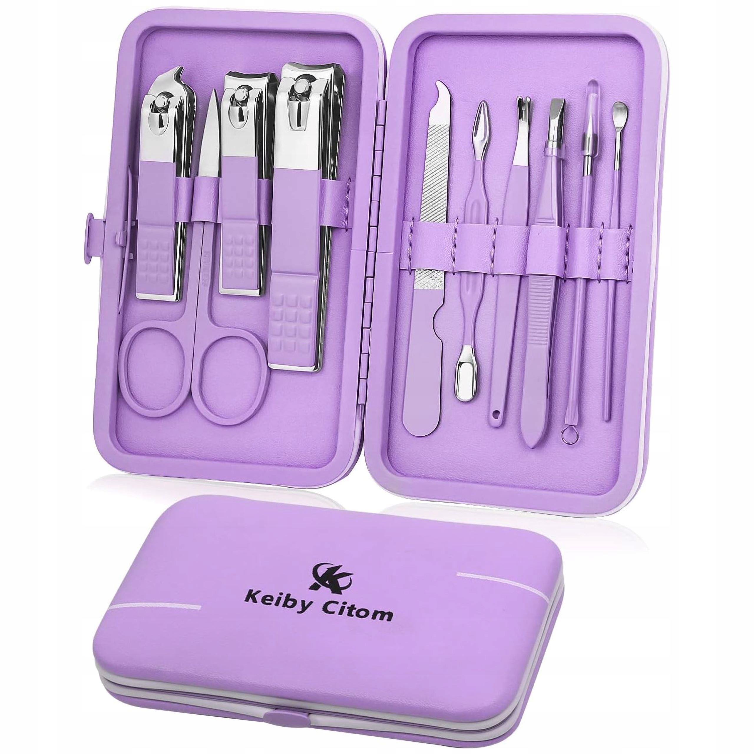 PROFESJONALNY ZESTAW DO MANICURE PEDICURE 10 SZTUK NARZĘDZI DO PAZNOKCI