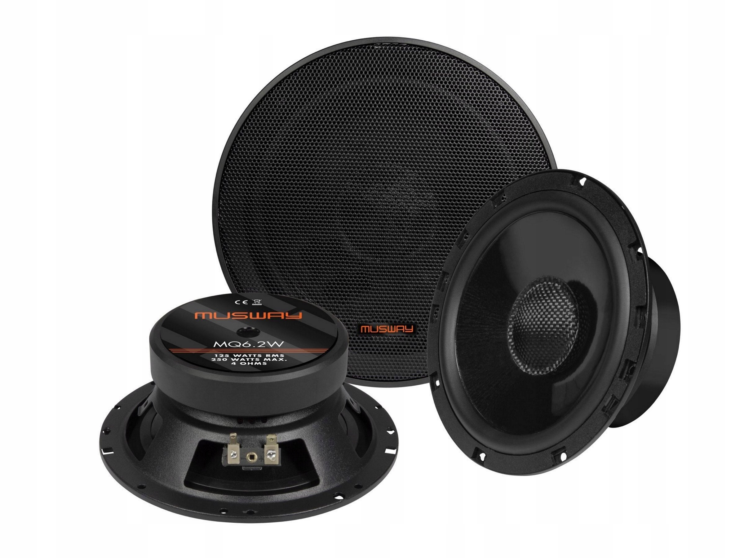 Głośniki samochodowe Musway MQ6.2W 16,5cm woofery kickbass
