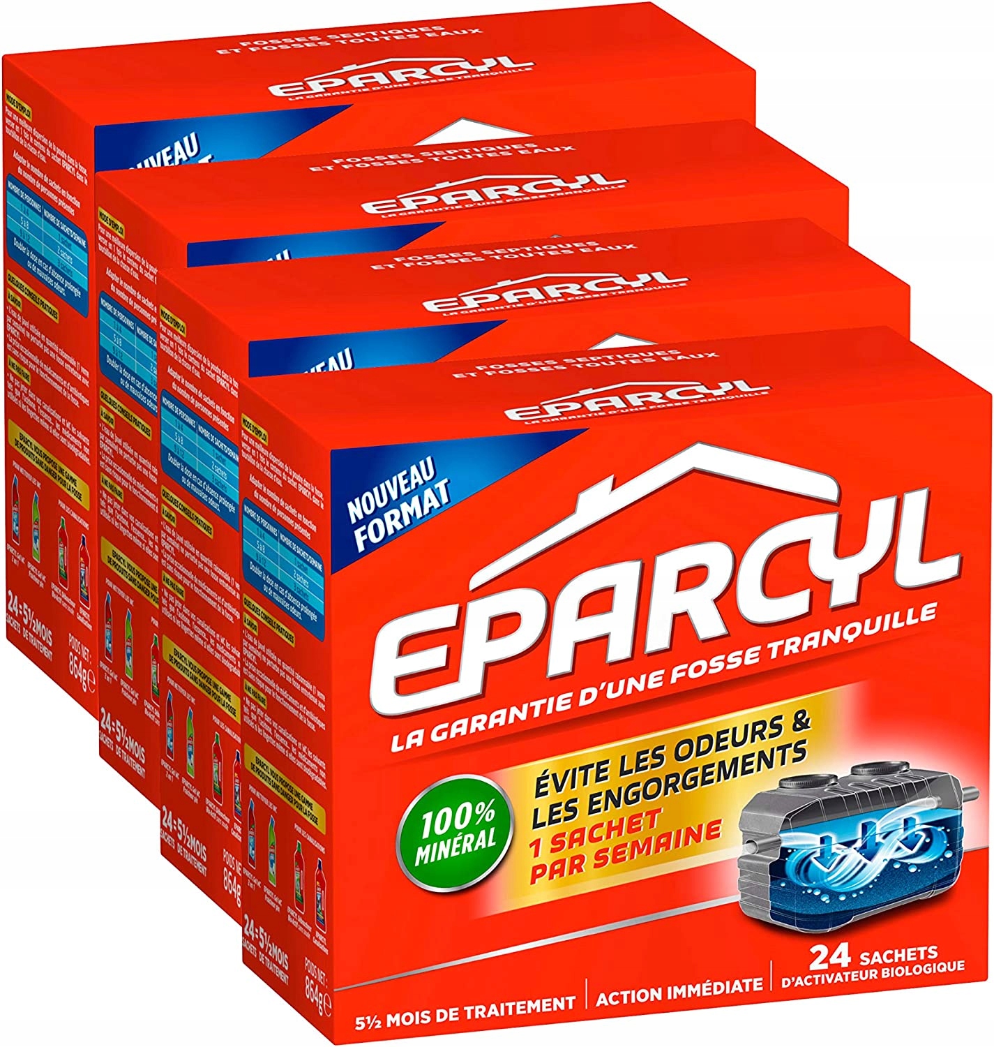 Eparcyl – 54 sachets Activateur biologique pour fosse septique