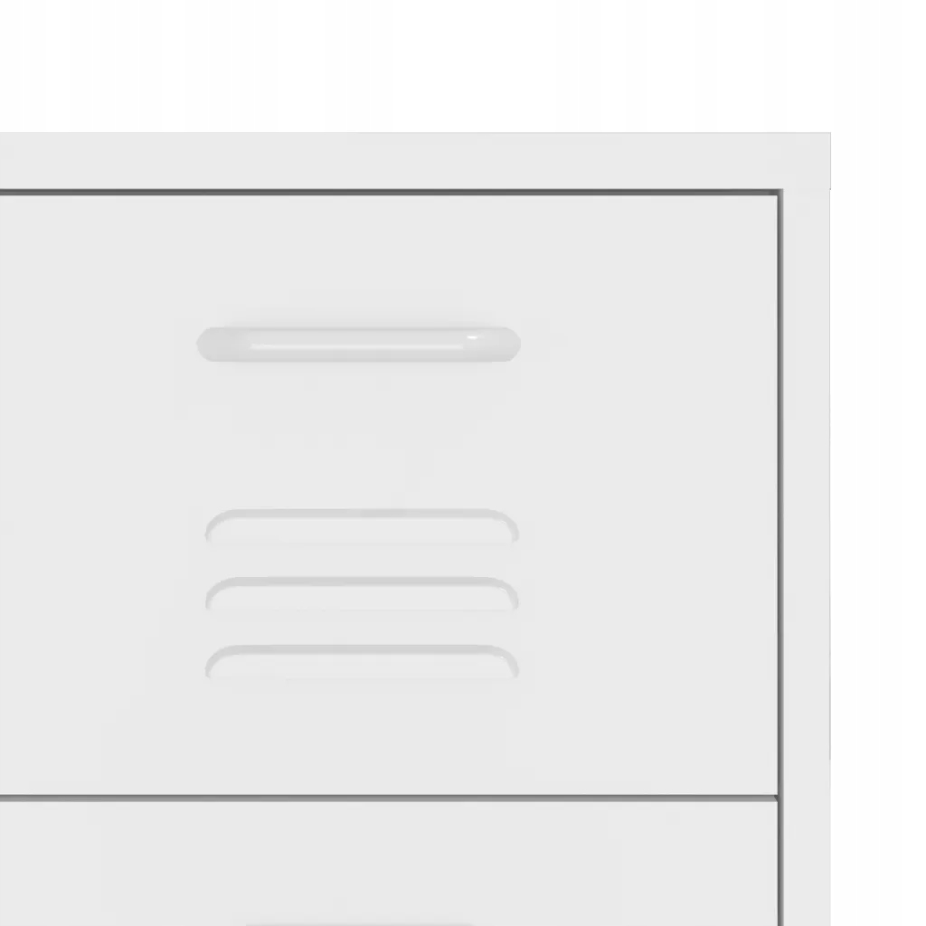 Szafka z szufladami, biała, 80x35x101,5 cm, stalowa Kolor mebla biały