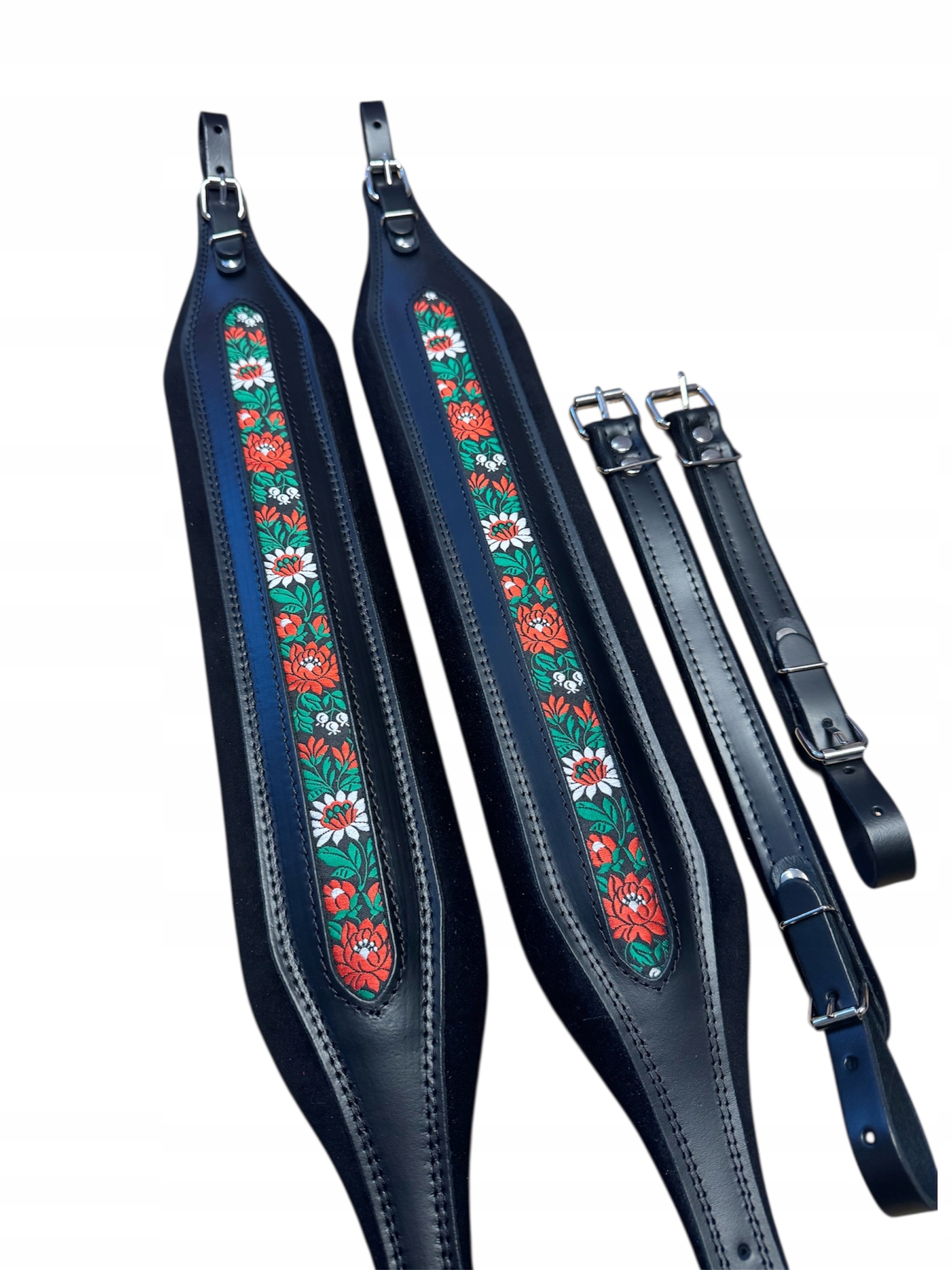 Pásky akordeon Pro 80-120 basů, přírodní kůže černá folk