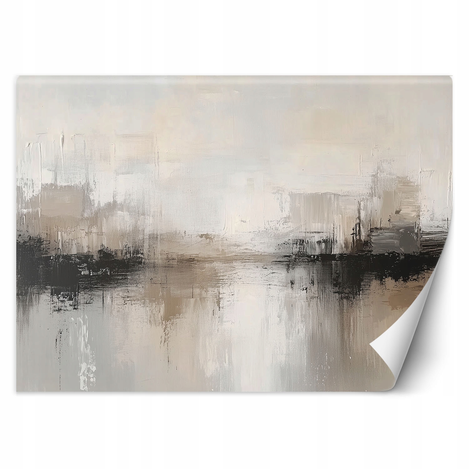 Fototapeta, Nowoczesna Abstrakcja Szaro Beżowa 350x245