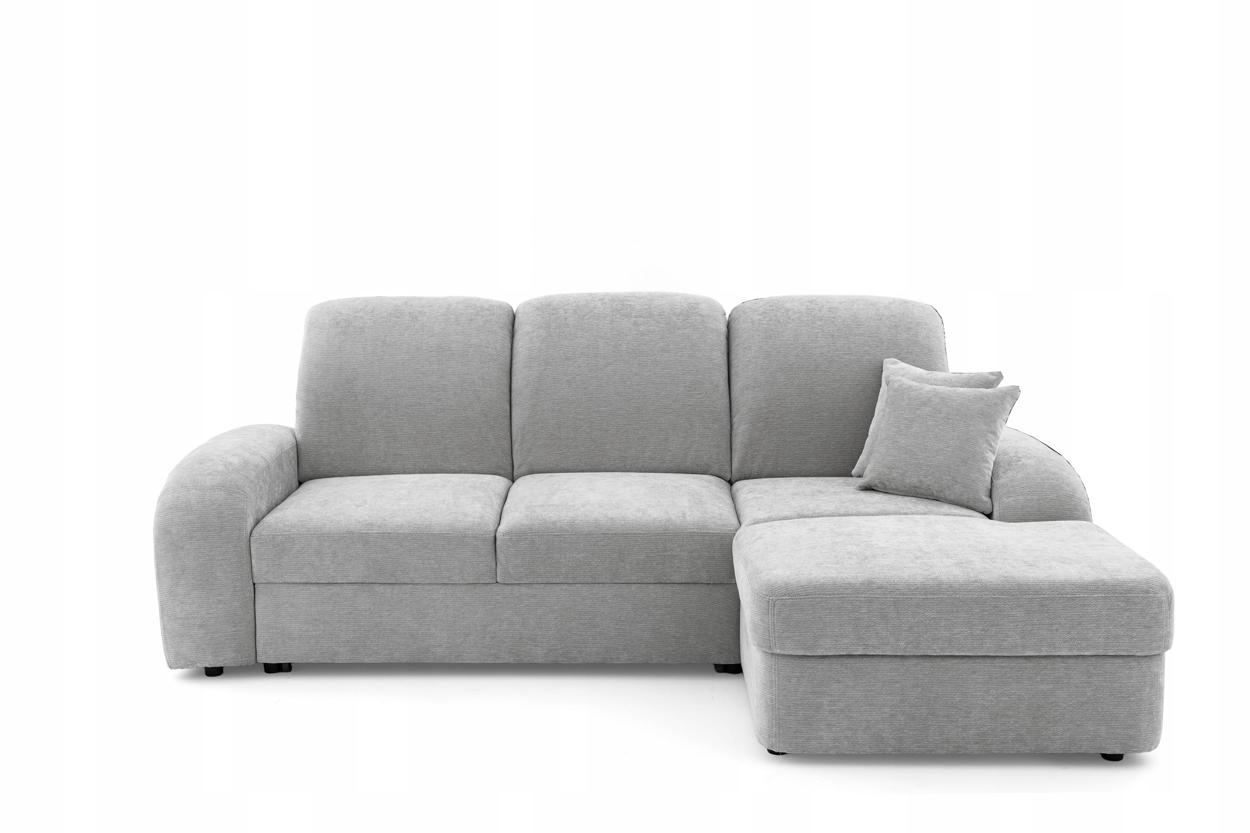 Rohová Sedací Souprava Vibe S Vysoké opěradlo Spaní Kontejner Světle šedá