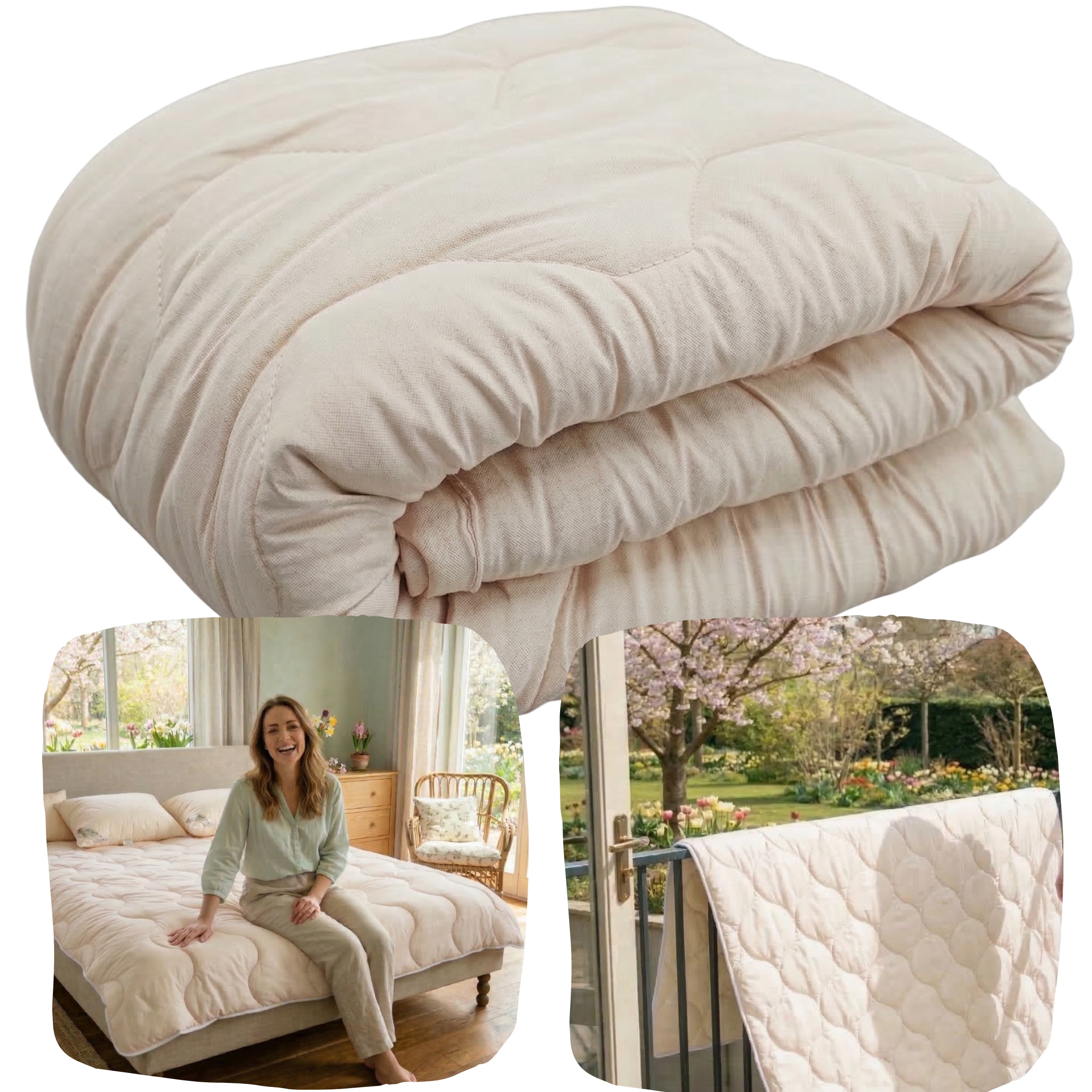 Celoroční Přikrývka 180x200 CM Antialergická Měkká Polský Výrobce