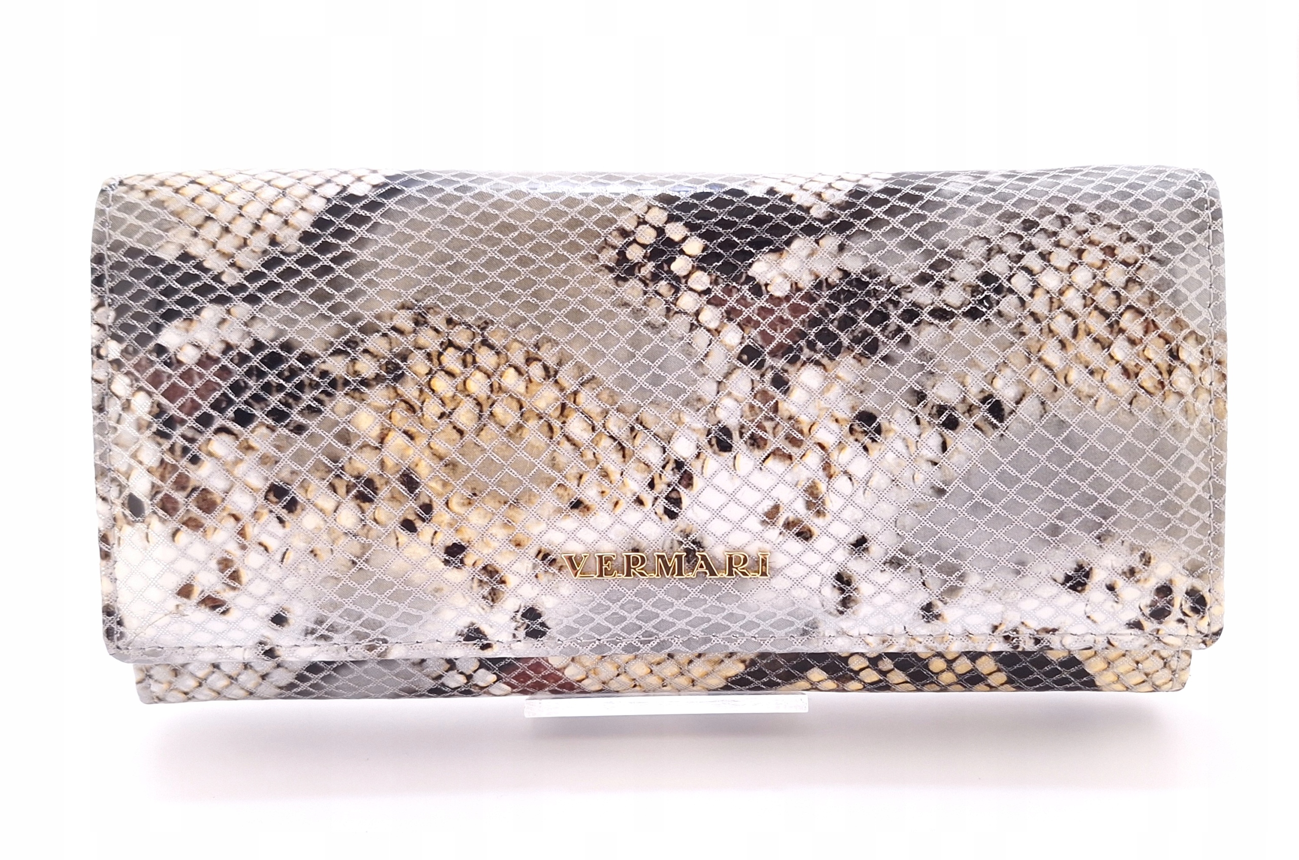 Dámská peněženka z croco kůže stříbrná VerMari 72062-52801